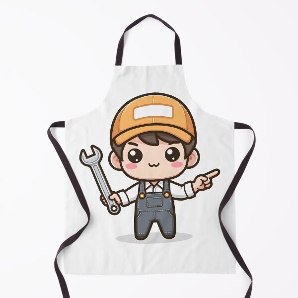 Item preview, Kawaii Mechanic: Wearing A Cap designed and sold by CanvasCutie.