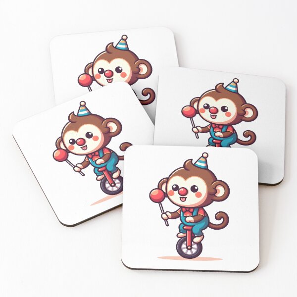 Item preview, Kawaii Monkey With Clown Nose designed and sold by CanvasCutie.