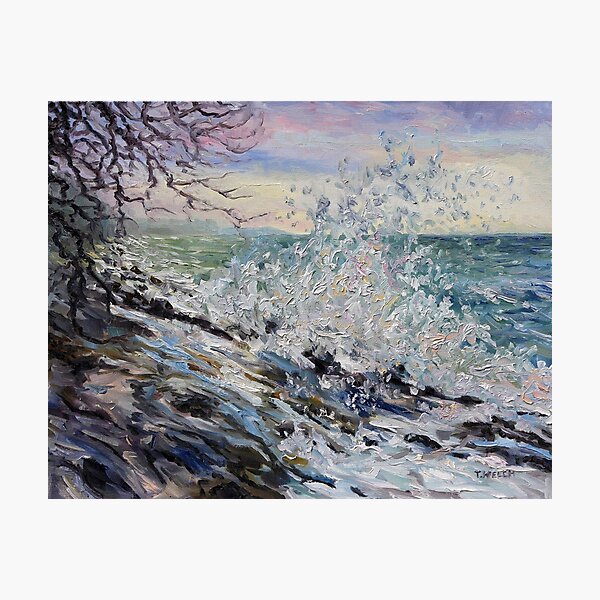 West Coast Early Evening Winter Sea Photographic Print