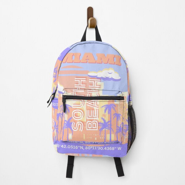 Artikelvorschau, Miami Beach, Miami Travel Art, Preppy Room, Pastell entworfen und verkauft von Magic Love Art Print.