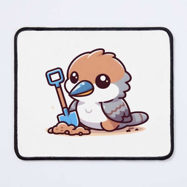 Item preview, Kawaii Kookaburra With Tiny Shovel designed and sold by CanvasCutie.