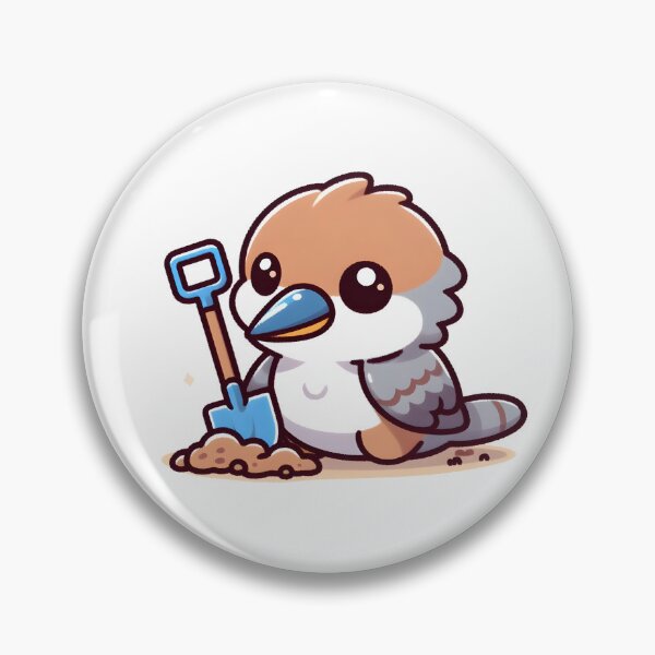 Item preview, Kawaii Kookaburra With Tiny Shovel designed and sold by CanvasCutie.