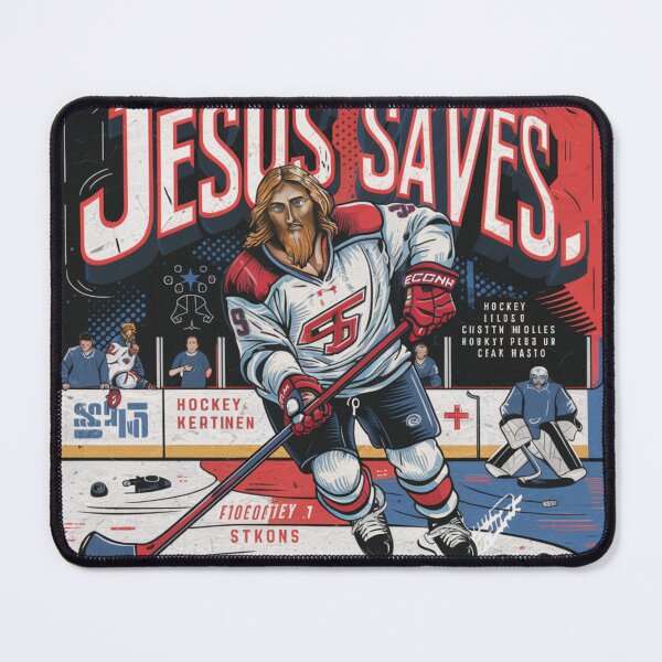 Item preview, Jesus Saves Ice Hockey designed and sold by Obinne.