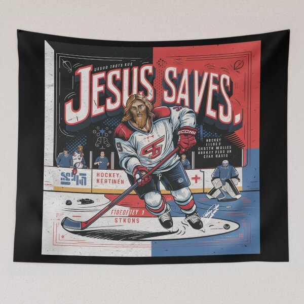 Item preview, Jesus Saves Ice Hockey  designed and sold by Obinne.