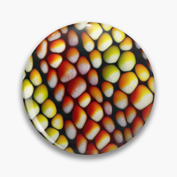 Item preview, Fantasy pattern yellow red colorful circles lines surfaces corn kernel lizard skin designed and sold by G-M-Designs.