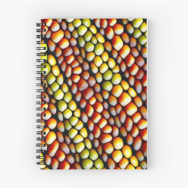 Item preview, Fantasy pattern yellow red colorful circles lines surfaces corn kernel lizard skin designed and sold by G-M-Designs.