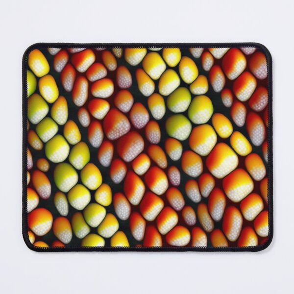 Item preview, Fantasy pattern yellow red colorful circles lines surfaces corn kernel lizard skin designed and sold by G-M-Designs.