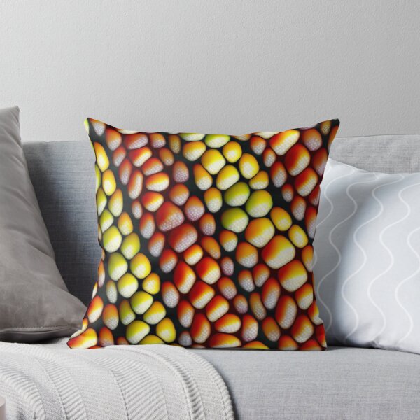 Item preview, Fantasy pattern yellow red colorful circles lines surfaces corn kernel lizard skin designed and sold by G-M-Designs.