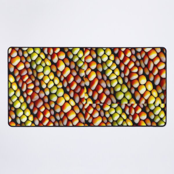 Item preview, Fantasy pattern yellow red colorful circles lines surfaces corn kernel lizard skin designed and sold by G-M-Designs.