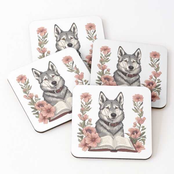 Item preview,  Florisitc flowers Dog Saarloos Wolfdog Dog and Books designed and sold by GoodyPaws.