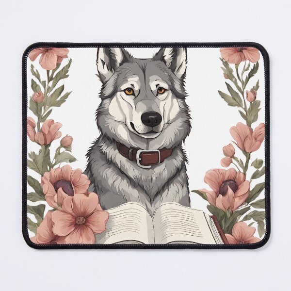 Item preview,  Florisitc flowers Dog Saarloos Wolfdog Dog and Books designed and sold by GoodyPaws.