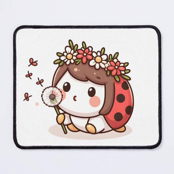 Item preview, Kawaii Ladybug: Wearing A Flower Crown designed and sold by CanvasCutie.