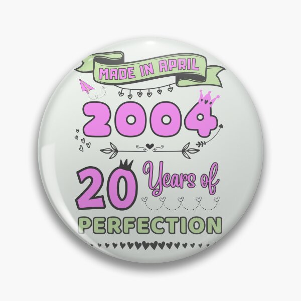 Item preview, Made in april 2004 20 Years of Perfection, 20th Birthday mug, Officially 20, Women Birthday mug, Personalized 20th Birthday Gift designed and sold by amchtakkosa1.