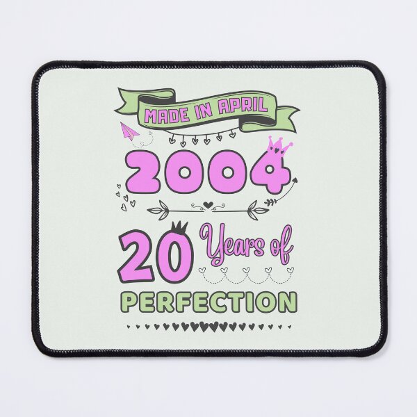 Item preview, Made in april 2004 20 Years of Perfection, 20th Birthday mug, Officially 20, Women Birthday mug, Personalized 20th Birthday Gift designed and sold by amchtakkosa1.
