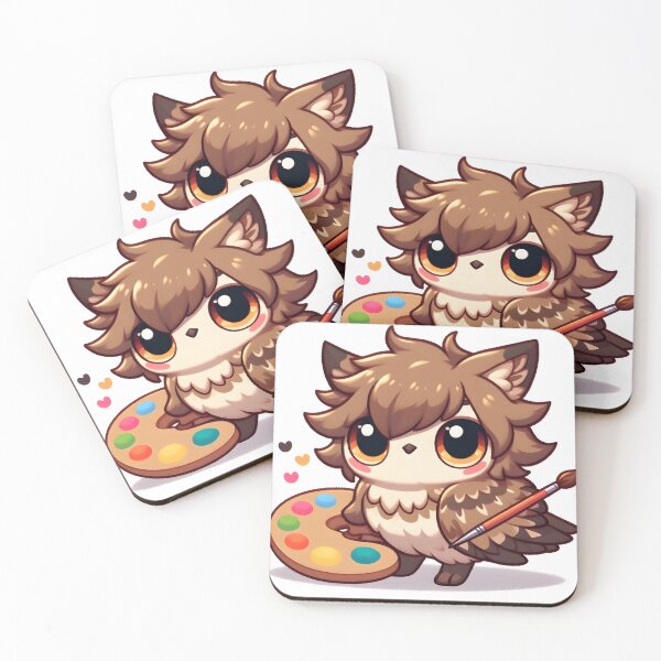 Item preview, Kawaii Xenops With An Artist'S Palette designed and sold by CanvasCutie.