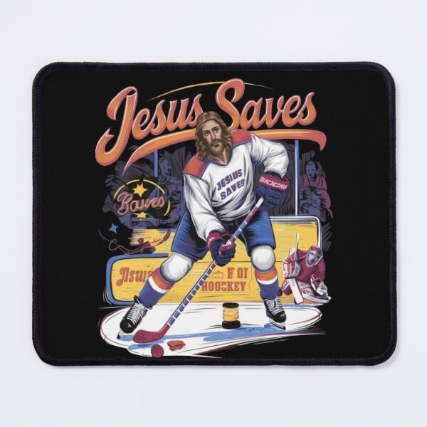 Item preview, HOCKEY JESUS SAVES designed and sold by Obinne.