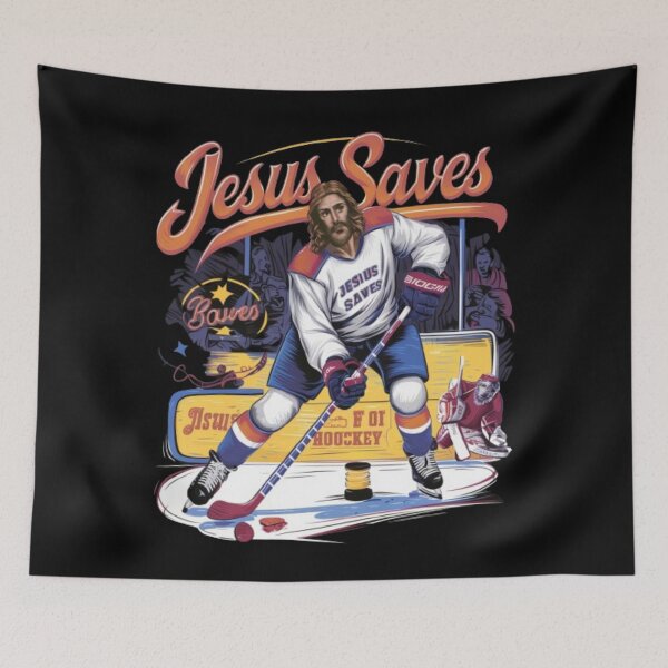 Item preview, HOCKEY JESUS SAVES  designed and sold by Obinne.