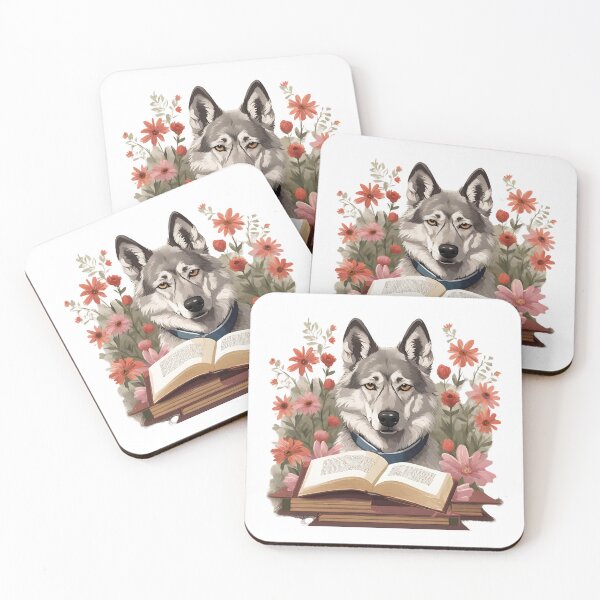 Item preview, Florisitc flowers Dog Czechoslovakian Wolfdog Dog and Books designed and sold by GoodyPaws.