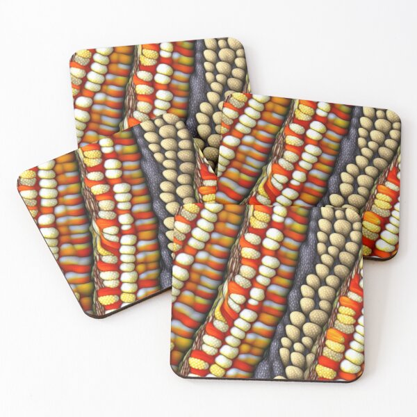Item preview, Fantasy pattern yellow red colorful circles lines surfaces corn kernel lizard skin designed and sold by G-M-Designs.