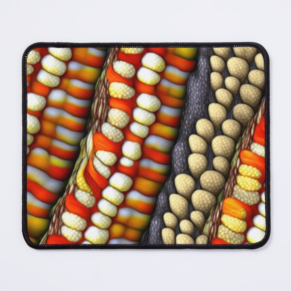 Item preview, Fantasy pattern yellow red colorful circles lines surfaces corn kernel lizard skin designed and sold by G-M-Designs.
