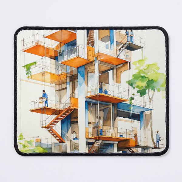 Item preview, Lively Watercolor Collaborative Spaces 31 of 39 designed and sold by TheBrainArt.