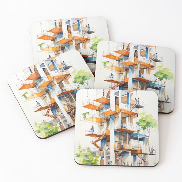 Item preview, Lively Watercolor Collaborative Spaces 31 of 39 designed and sold by TheBrainArt.