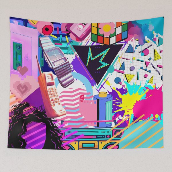 Item preview, 1980s Vintage Collage Eighties Costume Party Retro designed and sold by SunfullyYours.