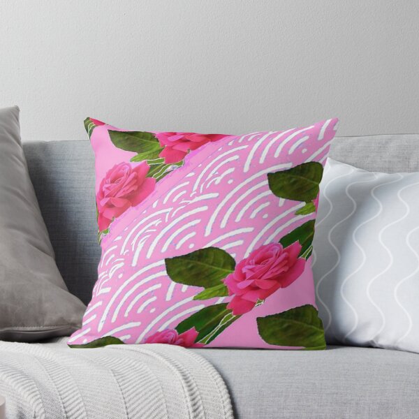 Item preview, ERISE PINK GARDEN DIAGONAL ROSE PATTERN  designed and sold by sharlesart.