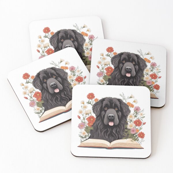 Item preview, Florisitc flowers Dog Newfoundland Dog and Books designed and sold by GoodyPaws.