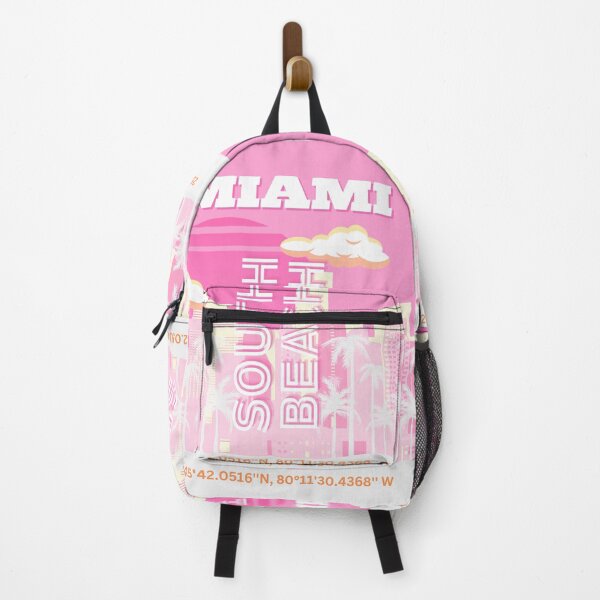 Artikelvorschau, Miami Beach, Miami Reisekunst, Preppy, Pink entworfen und verkauft von Magic Love Art Print.