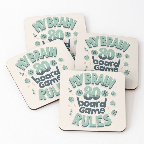 Item preview, My brain is 80% board game rules (green) designed and sold by Anti-Style.