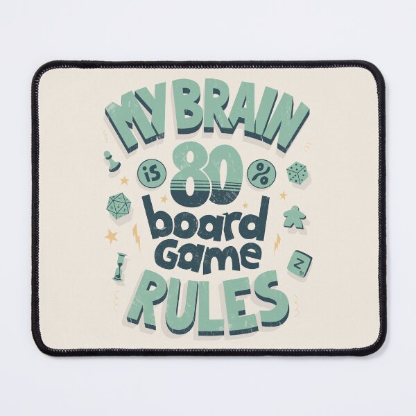 Item preview, My brain is 80% board game rules (green) designed and sold by Anti-Style.
