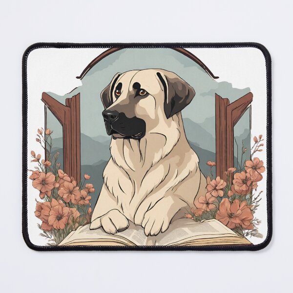 Item preview, Floristic flowers Dog Anatolian Shepherd Dog and Books designed and sold by GoodyPaws.