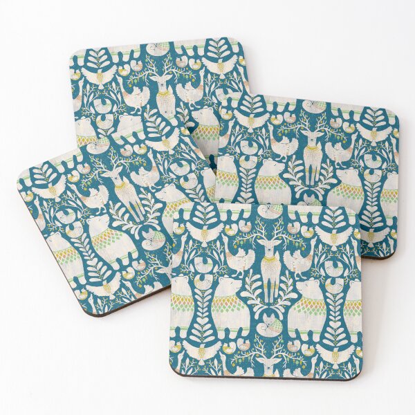Item preview, Fair Isle Friends Acogedores animales del bosque Hygge en suéteres designed and sold by Rochelle Carr.