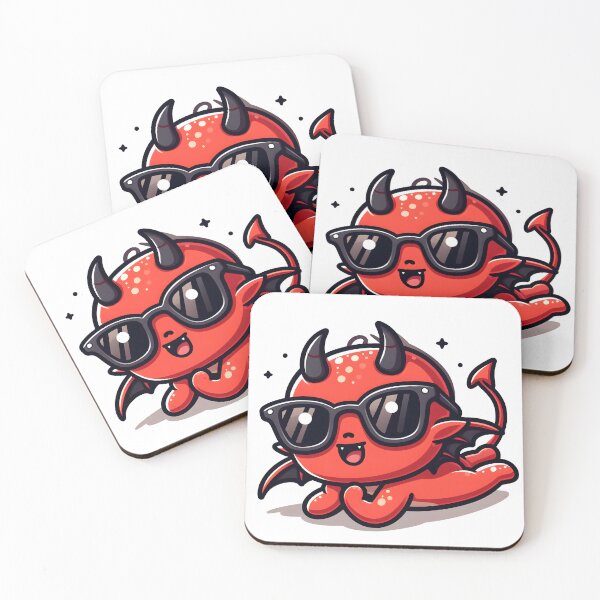 Item preview, Kawaii Chirpy Demon With Sunglasses designed and sold by CanvasCutie.