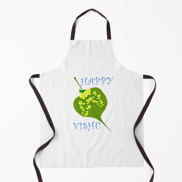 Item preview, Happy Vishu with Krishna Leaf and Cassia Fistula Design designed and sold by DesignDrawn.