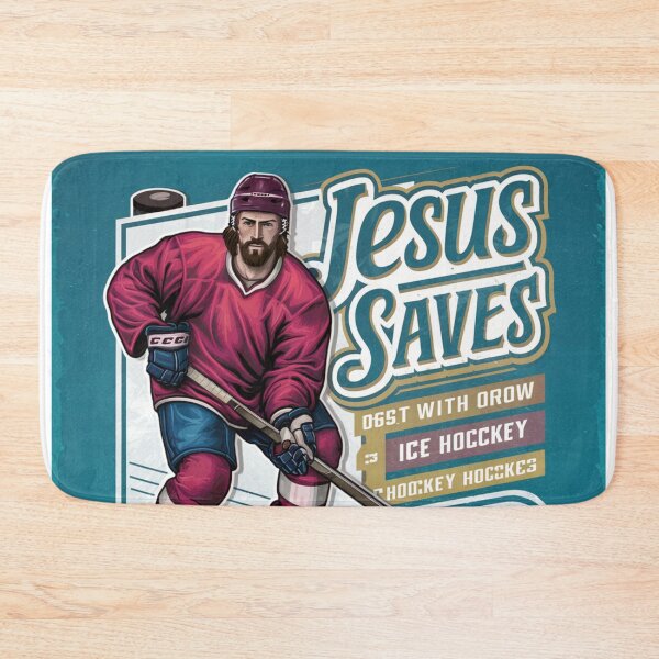 Item preview, FUNNY JESUS SAVES QOUTE HOCKEY  designed and sold by Obinne.