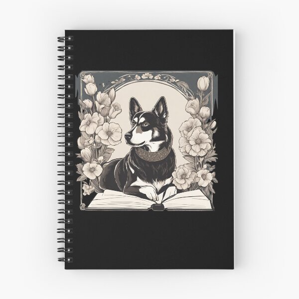 Item preview, Floristic flowers Dog Lapponian Herder Dog and Books designed and sold by GoodyPaws.