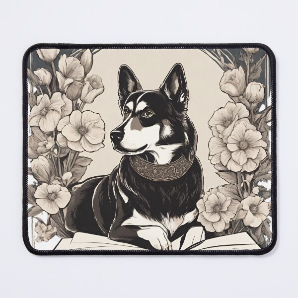 Item preview, Floristic flowers Dog Lapponian Herder Dog and Books designed and sold by GoodyPaws.