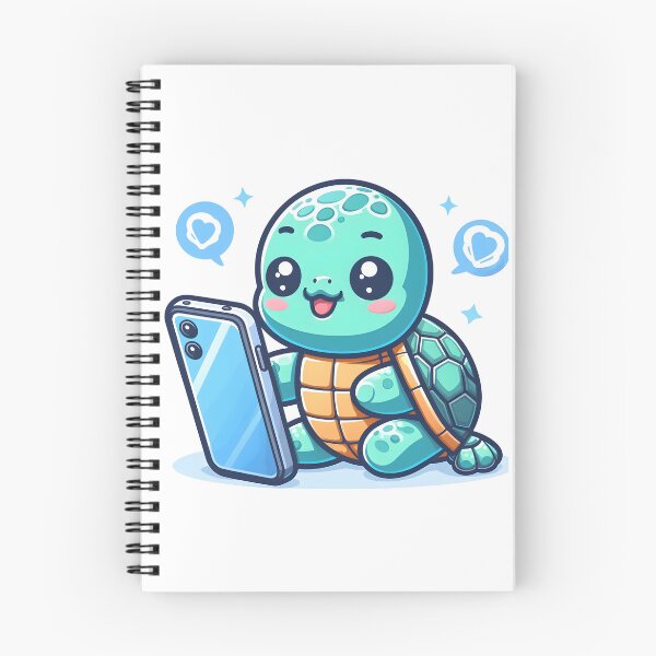 Item preview, Kawaii Turtle With Smartphone designed and sold by CanvasCutie.