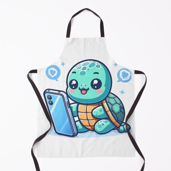 Item preview, Kawaii Turtle With Smartphone designed and sold by CanvasCutie.