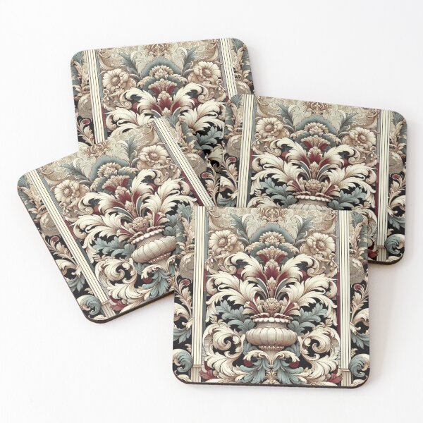 Item preview, Teal, Burgundy & Cream Baroque & Damask designed and sold by DesignsByPrnces.