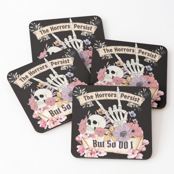 Item preview, The Horrors Persist But So Do I Humor Skull Flower Men Women designed and sold by Olivia Thompson.
