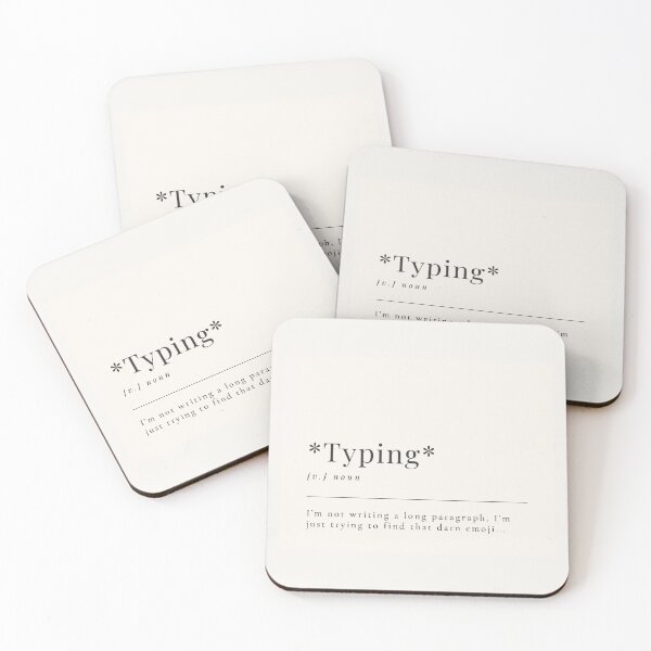 Item preview,  Funny Aesthetic Dictionary Definition '*typing*' designed and sold by CreativeCanvas6.