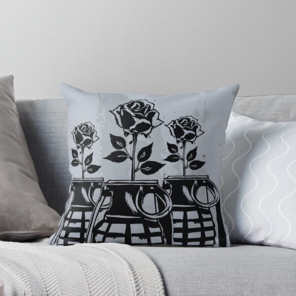 Item preview, Grenades And Flowers Stencil Graffiti designed and sold by Bomax121.