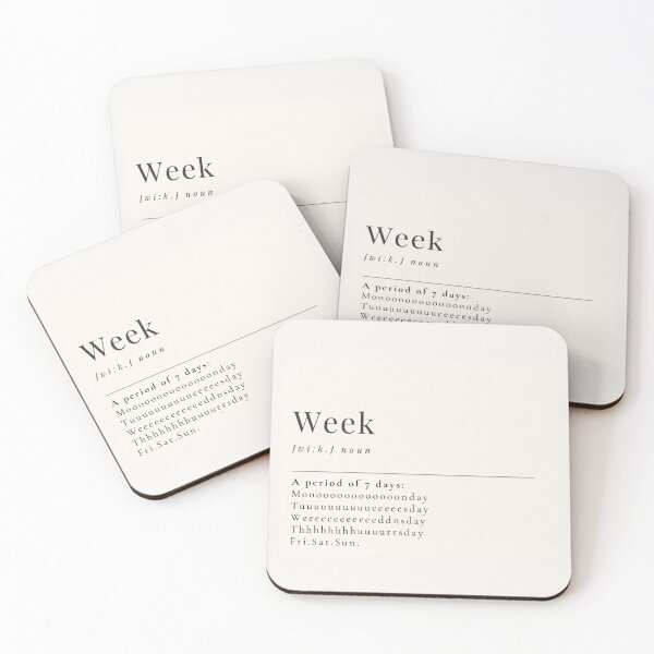 Item preview,  Funny Aesthetic Dictionary Definition of 'Week' designed and sold by CreativeCanvas6.