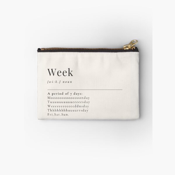 Item preview,  Funny Aesthetic Dictionary Definition of 'Week' designed and sold by CreativeCanvas6.