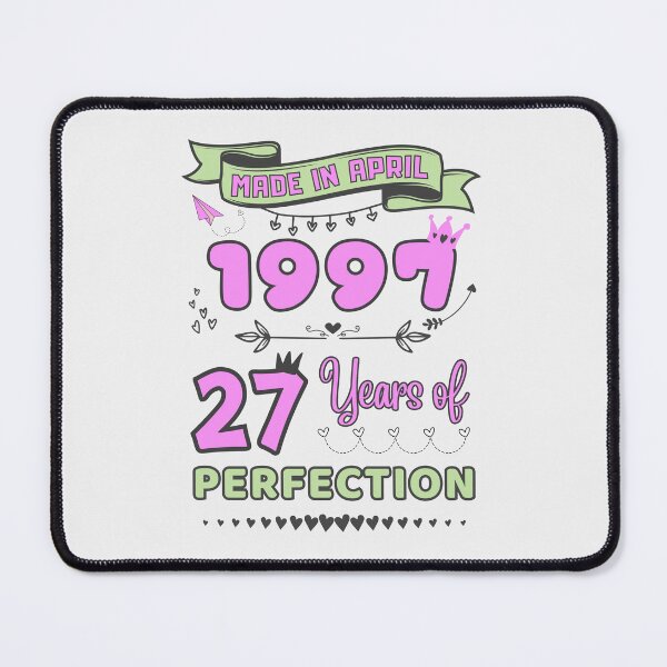 Item preview, Made in april 1997 27 Years of Perfection, 27th Birthday mug for her, Officially 27, Women Birthday mug, Personalized 27th Birthday Gift designed and sold by amchtakkosa1.