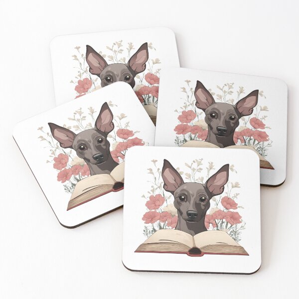 Item preview, Floristic flowers Dog Xoloitzcuintle and Books designed and sold by GoodyPaws.