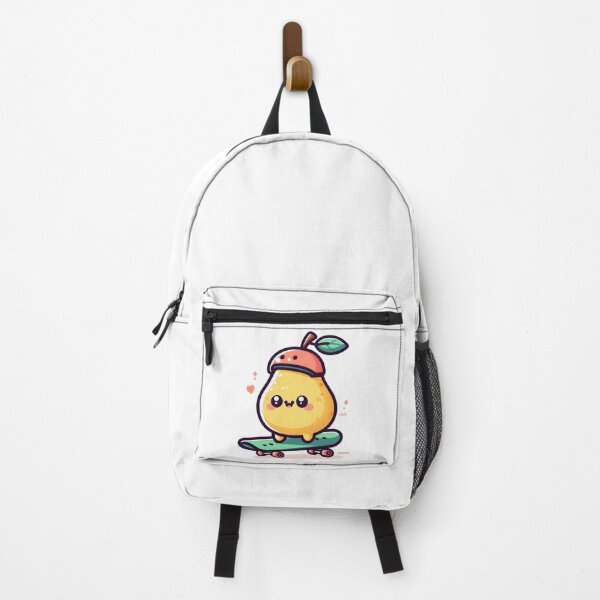 Item preview, Kawaii Pear With A Helmet Riding A Skateboard designed and sold by CanvasCutie.